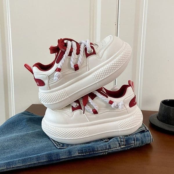 Ddmysports Women S Thick Soled Dad Shoes New Spring Model Large Toed Soft Height Increasing Versatile Loafers Casual Sports Sneakers Outdoor