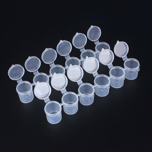 10ml and 15ml 6 connected Plastic Paint Storage Box Transparent PP for Acrylic & Plaster Pigments