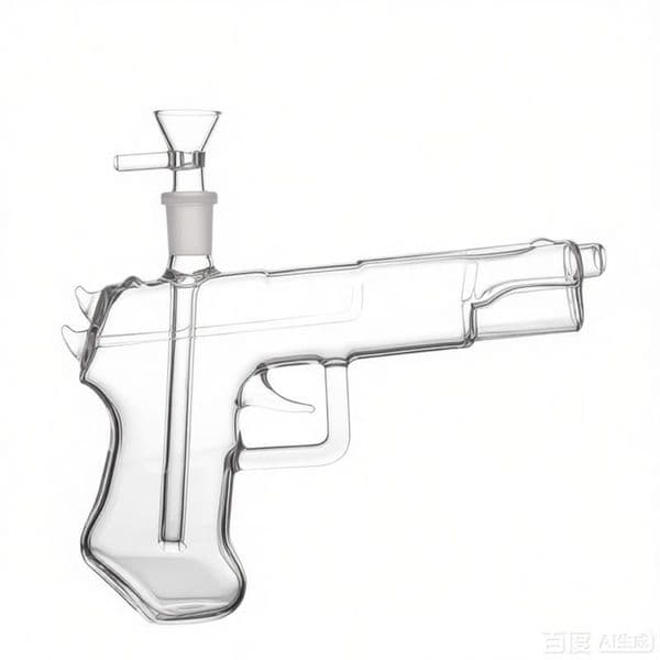 14mm female Creative Gun Shape glass oil burner Bong pipe Smoke Bubbler Tobacco Smoking Water Pipes bubbler heady Glass Water Bongs