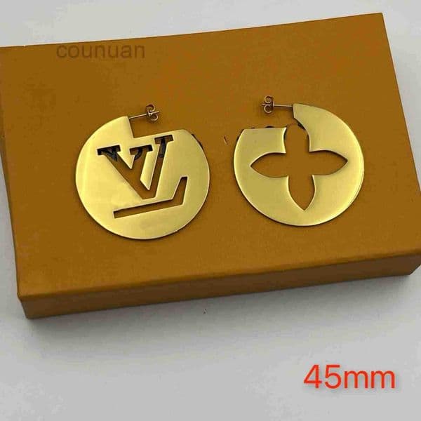 20style personality Designer Hoops Earrings Brand 18K Gold Plated Stainless steel Earring Big circles Fashion Womens Elegance Wedding Party Jewelry Accessories