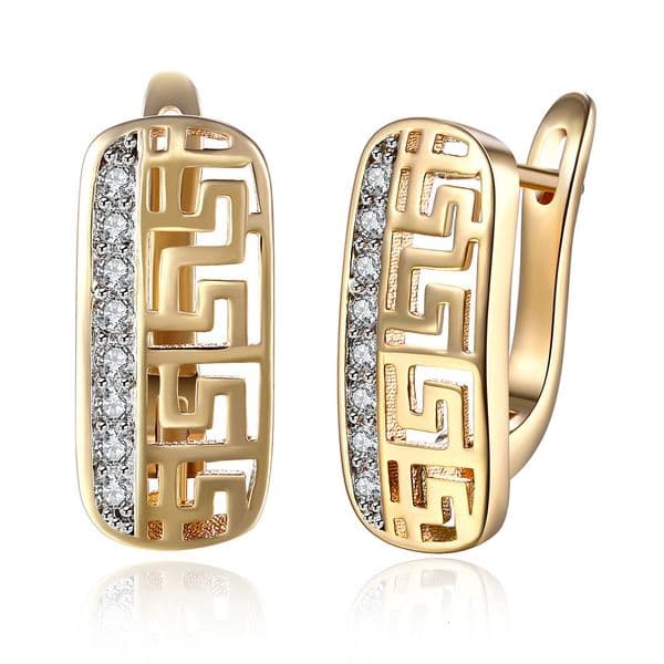Luxury Brand Designer Jewelry Directly From The Manufacturer, Chinese-Style Zircon , Popular In Europe And America, Geometric Great Wall Pattern Diamond-Encrust
