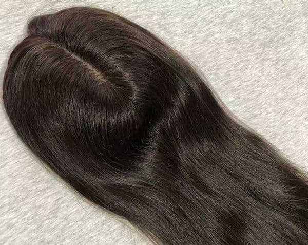 Natural scalp 100% Silk-based human hair topper for thinning hair 15x16cm full silk top free part elegance premium hairpiece extension remy toupee for women