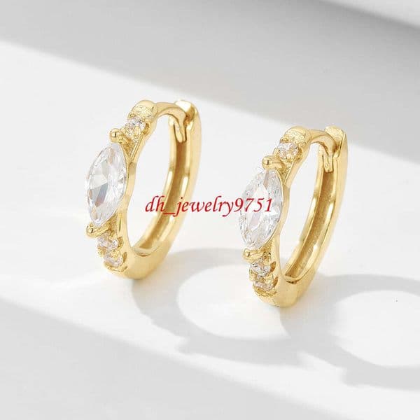 2026 Fashion Moissanite Diamond Women Earrings Inlaid Synthetic Gold Plated Small Jewelry Earrings For Women