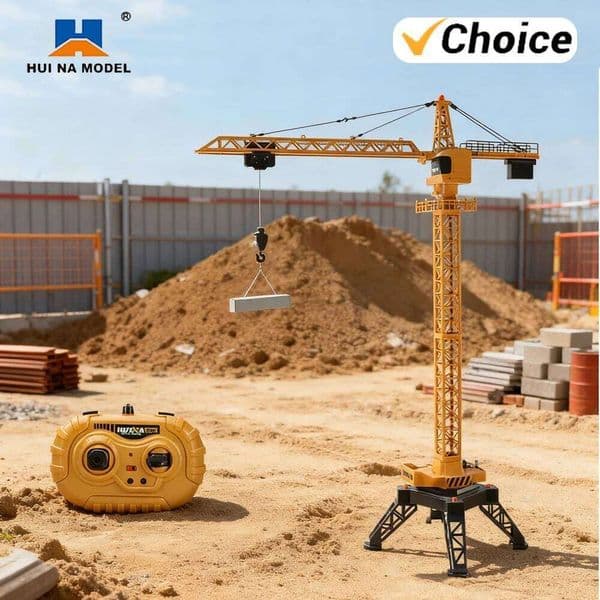 Huina 1585 1/14 Radio Control Toys 2.4G 12CH RC Car Alloy Tower Crane Engineering Construction Vehicle Model Xmas Gifts for Kids