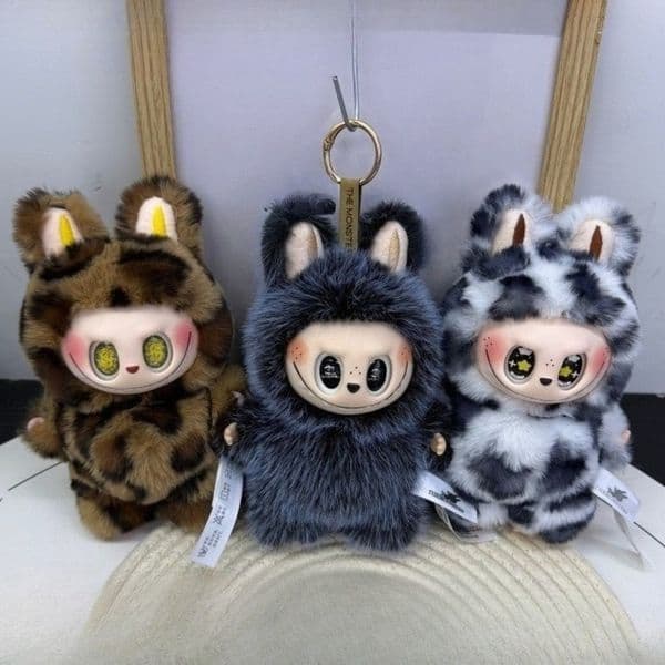 Bag Charms Plush Reborn Plushie Keychain Cartoon Doll Machine Trendy Toy Bag Charm Keychains with box