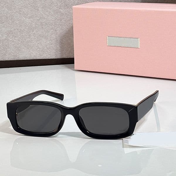 Womens rectangular sunglasses MUB13S designer fashionable retro acetate frame eyewear design brand womans outdoor beach party sunglasses UV400 protection