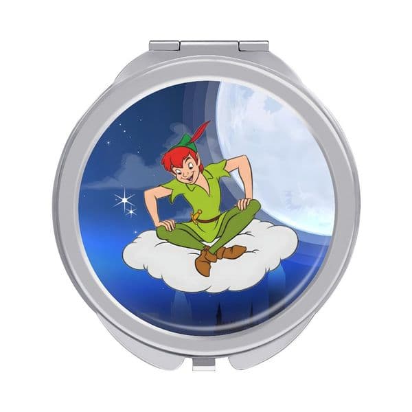 Peter Pan Makeup Mirror Disney Cartoon Vanity Mirror Portable Compact Handheld Cosmetic Mirror Cute Looking Glass for Holiday Parties Souvenir