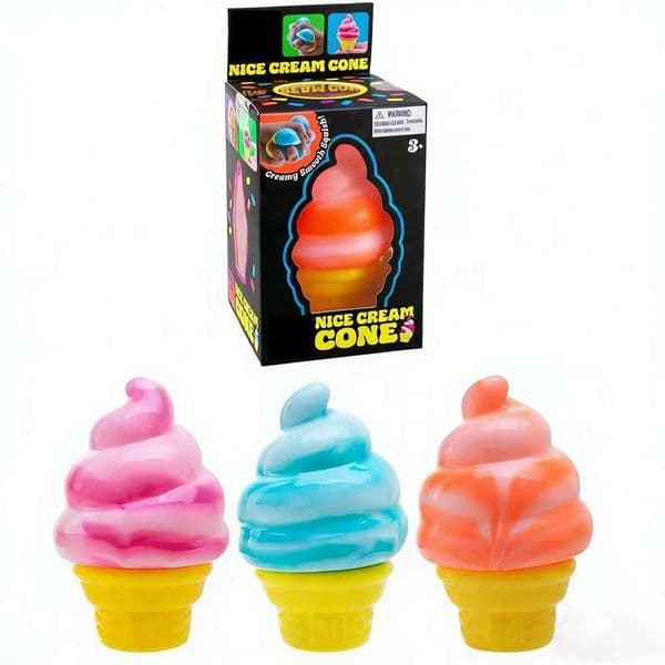 New Needoh Nice Cream Cone Gradient Ice Cream Relieve Stress, Pinch and Play Sensory Toys Suitable for Children and Adults to Relieve Anxiety Fast shipping By Air