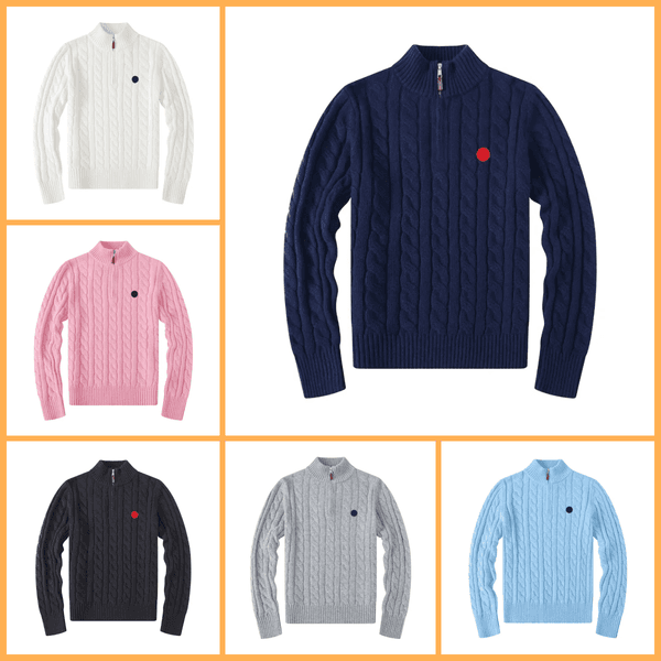 mens polos sweaters autumn pull casual small horser pull half zip polos chandail cardigan unisex jacket winter long sleeve sweater pullover women sweater