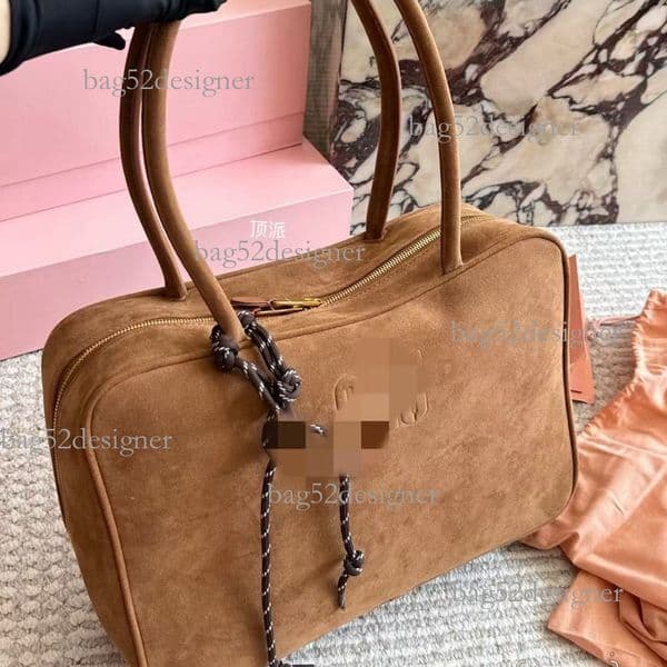 Designer bag Luxury bag Autumn Winter New Women S Bowling Matte Suede Handbag Large Capacity Shoulder Bag 3a5f