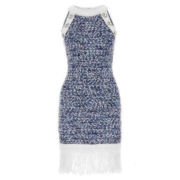 Summer new designer high-quality D7 knitted vest women's slim fit sleeveless dress 2026