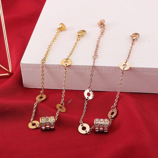 Luxury Brand Designer Jewelry Slim Waist Steel Bracelet For Women, 18K Rose Gold Color, Non-Fading, Popular Handmade Jewelry, Internet Celebrity Hot Item