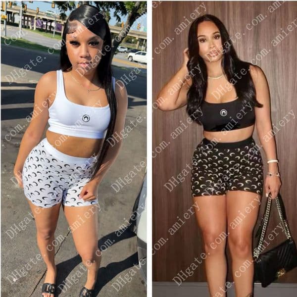 Designer Womens Tracksuits Fashion Sexy Clubwear Two Piece Set Elastic Tight Printed Top And Leggings Shorts Sets Casual Suit