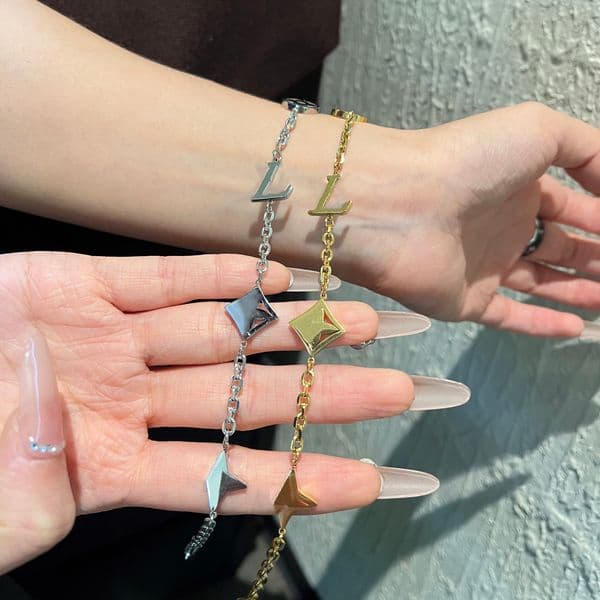 Gold Silver Chain Bracelet Women Stainless Steel Bangle Fashion Wedding Party Luxury Jewelry Accessories Never Fade Wristband Cuff Bracelet