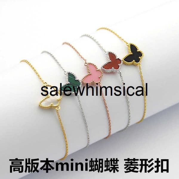 Elegant Four-Leaf Clover Charm Bracelet Necklace - Gold Plated Chain with Sparkling Crystal Accents - Handmade Cuff Bracelet Luxury Jewelry JCJ7