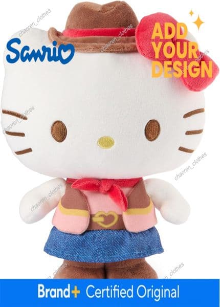 Designer GUND Sanrio Official Hello Kitty Cowgirl Plush Collectible Plush Toy Stuffed Animal For Ages 1 And Up White Luxury Goods