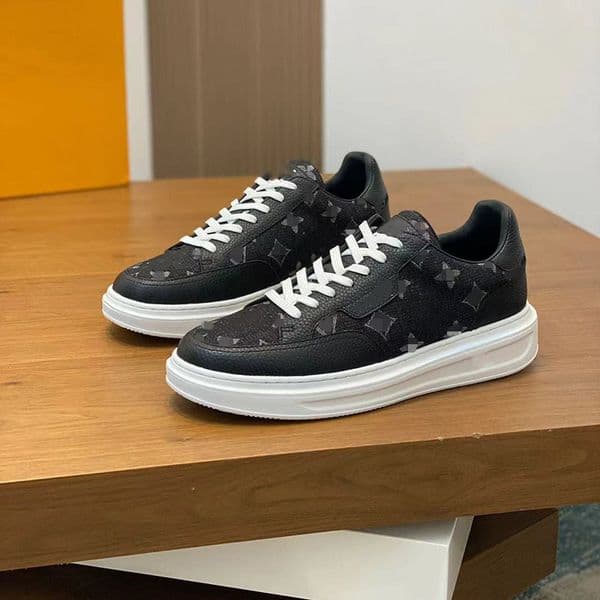 Men Beverly Hills Casuals Shoes Thick Bottoms Running Sneaker Paris Classic Leather Elasticd Band Low Top Designer Run Walk Casual Athletic Shoes trainer 26 3.14 04