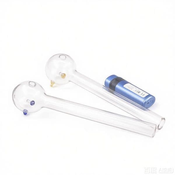 Newest Super Thick heady 20cm Big Glass Oil Burner HOOKAHS Glass hand straw pipe with 50ball Clear Thick oil burner pipes smoking with Colored balance dot