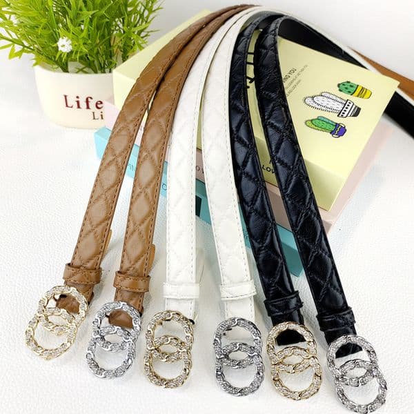 Stylish Womens Designer Belt Stylish Checkered Design With Versatile Belt Charming Womens High Quality Belt Width 2.3cm