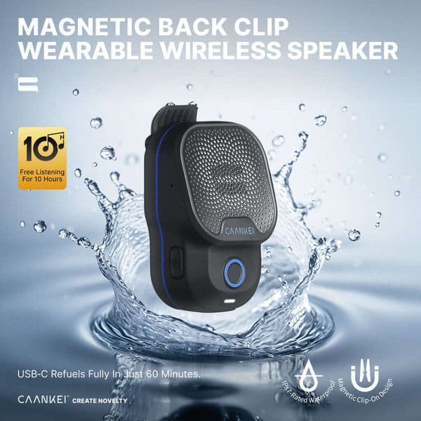 New Wearable Outdoor Mini Bluetooth for Sports, Swimming, Fitness, IPX7 Waterproof Portable Speaker