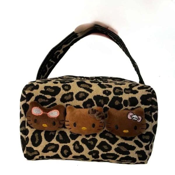 Leopard Print Cosmetic Set Large Capacity Waterproof Portable Toiletry Bag for Travel