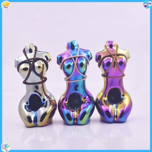 Newest design Thick heady Creative Smoking Pipes Rainbow Glass Spoon Pipe Hand Pipe Blossom Shape New Tobacco Pipes Gift Accessories