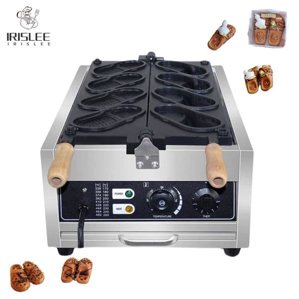 Electric Shoe Shape Waffle Maker Stainless Steel Waffle Maker Non-Stick Waffle Making Machine