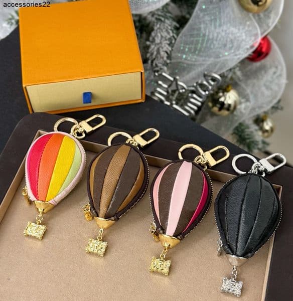 Keychains Lanyards Air Balloon trendy wallet Hot Bag Charm Designer Metal Keychain bags iconic key holder Fire balloon decoration bag pendant Keychains gift