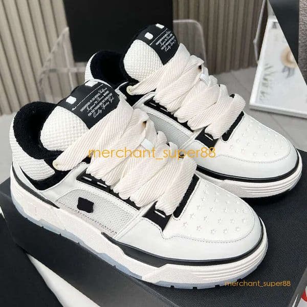 Basketball High Quality Ma-1 Upper Perforforated Panels Men Women Running Black White Breathable Leather Lace Up Platform Bread Casual Shoes