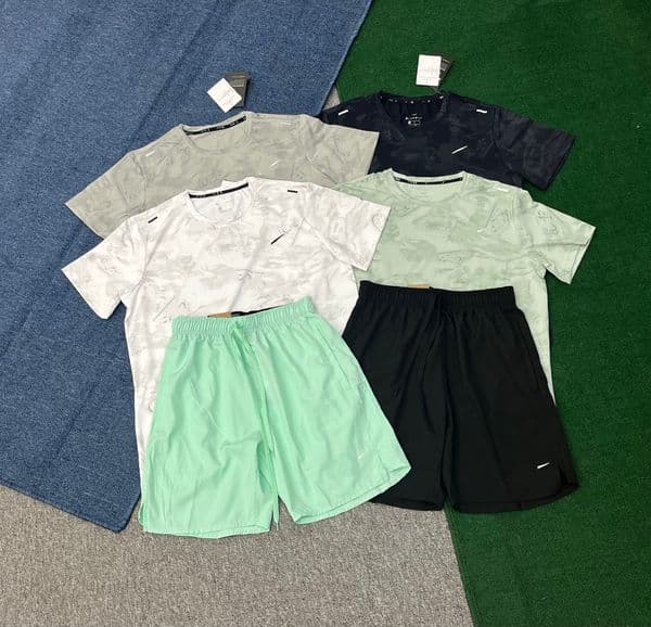 2026 summer mens tracksuit womens designer clothing sportswear refreshing shorts and t shirt set breathable quick dry running training suit