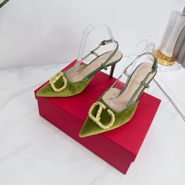 Designer sandals High heels Leather womensshoes8.5cmsummer flat slide Womens beach sandals party wedding shoes