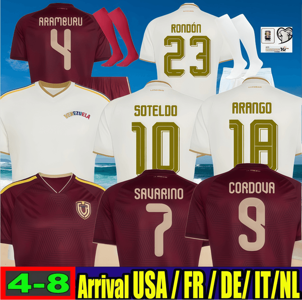 World Cup 2026 Venezuela Soccer Jerseys 26/27 Home AWAY Third Men kids Fans Football Jersey Shirts kit SOTELDO RONDON HERRERA MACHIS CORDOVA SAVARINO