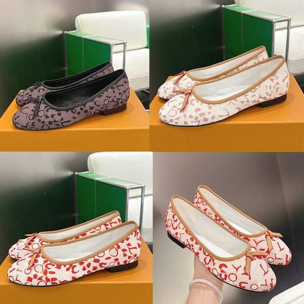 Designer Classic Retro Mary Jane Shoes Ladies Advanced Color Blocking Butterfly Leather Shoes Womens Summer Casual Flat Shoes Genuine Leather Outsole Sizes 35 41