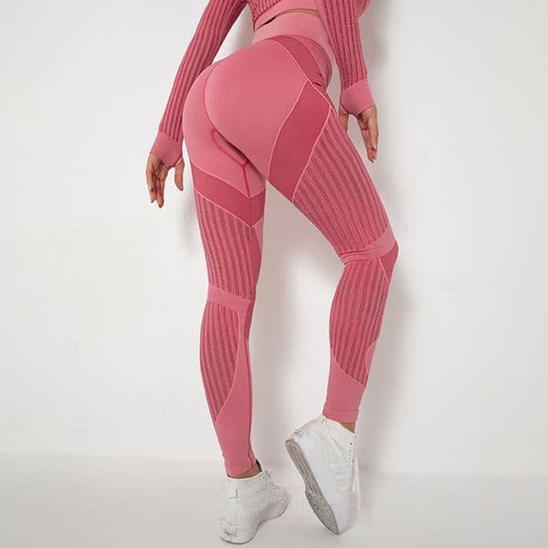 Women's High Waist Hollow Out Butt Lifting Stretch Seamless Yoga Pants, Tummy Control Workout Leggings