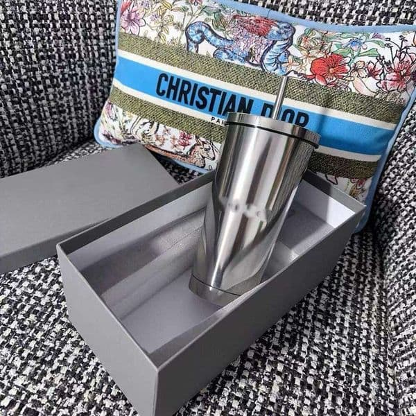 Bajia Cross-Border Mirror-Finish Simple 304 Stainless Steel Summer Cold Drink Portable Coffee Straw Cup, Gift Box Wholesale