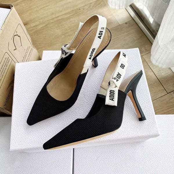 2026 new model Designer Shoes Bow High Heels Fashion Sandals Women s Casual Shoes New Alphabet Cat Heel Knitted High Heels Headless Air Sandals