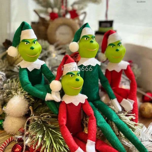 New Christmas Doll Green Grinch Cm Hair Monster Plush Toy Home Decor Elf Decor Pendant Children's Birthday Gift-G2542