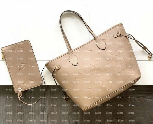 Fashion Designer Handbag Womens Crossbody Shoulder Bag Casual Tote Bag Neverful Leather Shopping Bags Wallet Classic Flower Checked Bag 21a