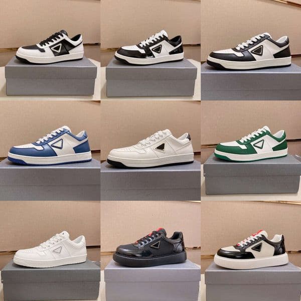 Designer Loafers Platform Dress Shoes Triangle Logo sneakers Luxury Men Monolith Ladies Moccasins Chunky Sole Black Loafer Rushed Slipper Pumps Patent Matte 39-44
