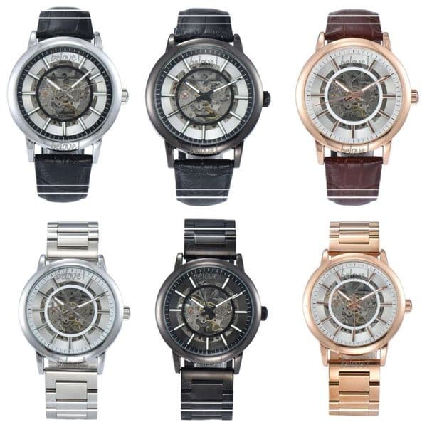 88 Eagle Logo Inspired Men's Mechanical Watch, Automatic Movement, Alloy Case, Fashion Wristwatch Stainless Steel or Leather Band Business Casual ec 35 5e 61 f2