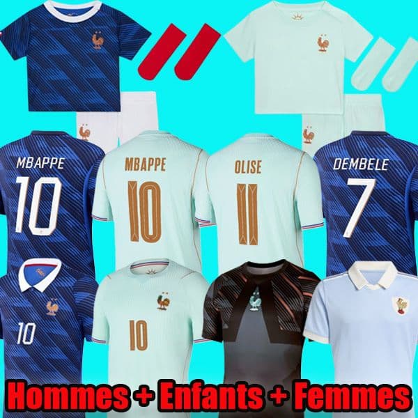 france french soccer jersey 26 27 MBAPPE BARCOLA OLISE EKITIKE 2026 DEMBELE Maillots football shirt maillot de foot Men kids kit enfants RUGBY 120th set fan 2026