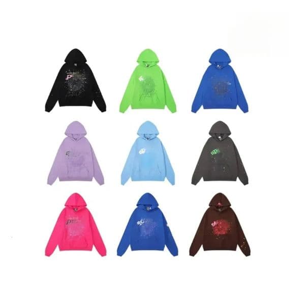 Hip Hooded Spider Designer Sweatshirt Hop Sweater Fashion High Quality Sports Shirt Patterned Long Sleeved Clothing Designer Men's Casual Wear