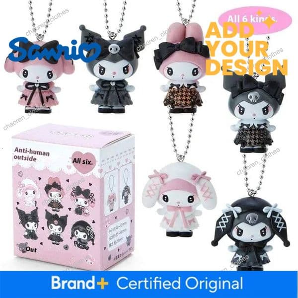 Sanrio Kuromi My Melody Blind Box Anime Figure Collection Girls Backpack Keychain Surprise Toy Gift