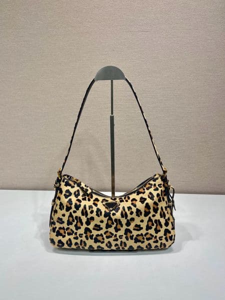 top New women's hobo underarm bag messenger bag leopard pattern white wool aimee underarm bag 1bc229