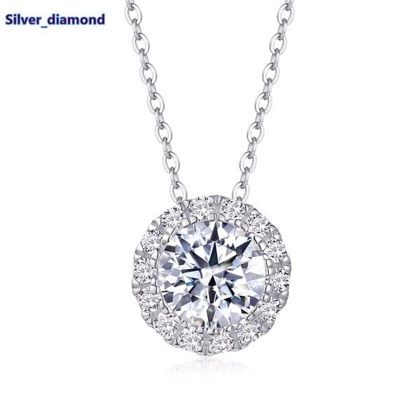 Luxury 925 Sterling Silver Jewelry VVS Moissanite Iced Out Pendant Necklace