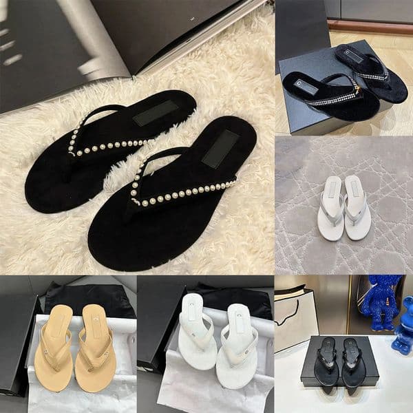 Designer Sandals Paris Slippers Women sandal summer soft bottom fashion Versatile shoes brands slide velvet Flip-flops flat sandal women slippers Flaps Size 35-42
