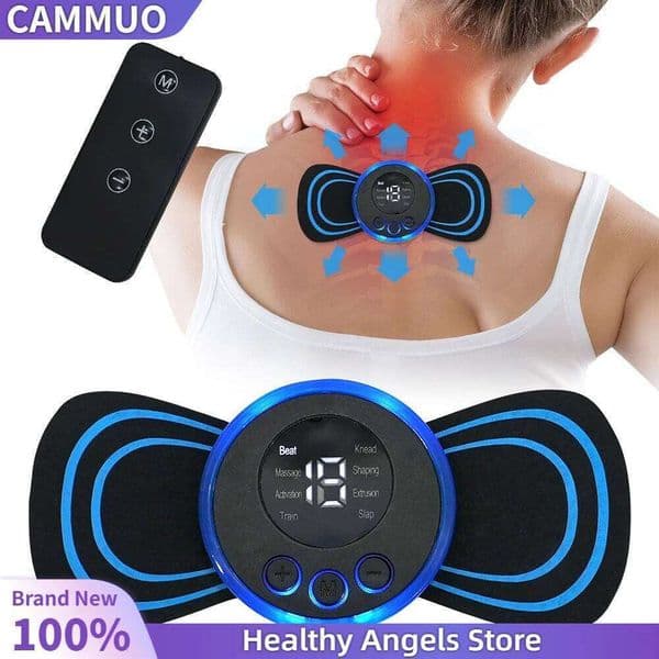 Massager Mini Electric Neck EMS Cervical Back Vertebra Massage Patch 8 Modes 19 Gears Relieve Relax Muscle Fatigue