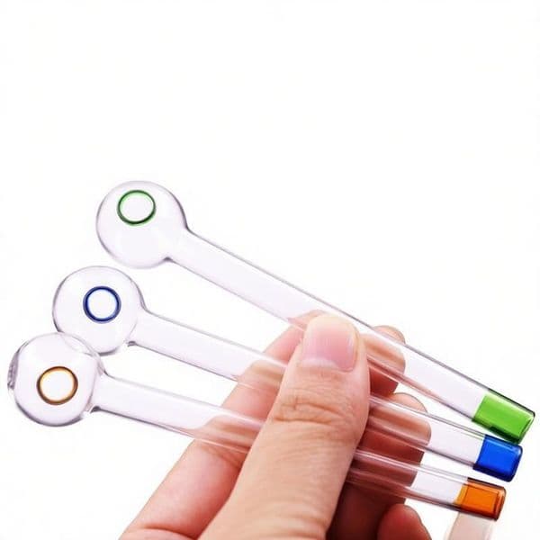 Thick heady Colorful 4inch Glass Oil Burner Pipe Mini cheap glass tube smoking pipes glass oil nails Water Hand Pipes Smoking Accessories