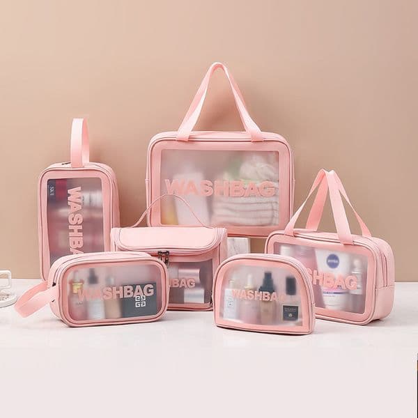 Bestseller Carefully Selected Transparent PU Makeup High Aesthetic Value, Large Capacity Toiletry New Bag, Portable Travel Storage Bag Ddmytues