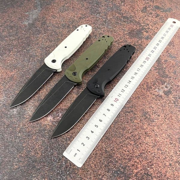 6 Styles BM 4300 CLA Folding Knife D2 Blade G10 Handle, Outdoor Rescue Survival Knife for Camping Hiking EDC & Everyday Carry